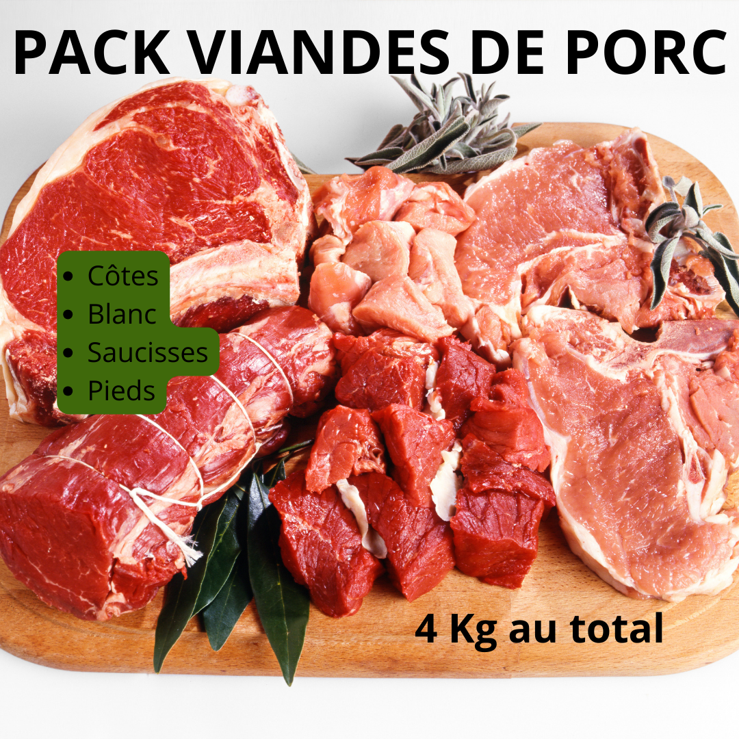 A-TSK-Pack viandes de porc 4kg (1kg/chaque)